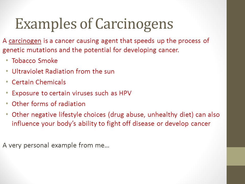 carcinogen examples