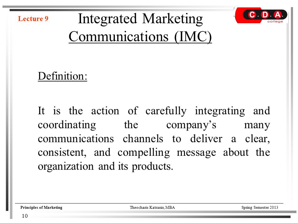 Integrated Marketing Comunication Lecture3
