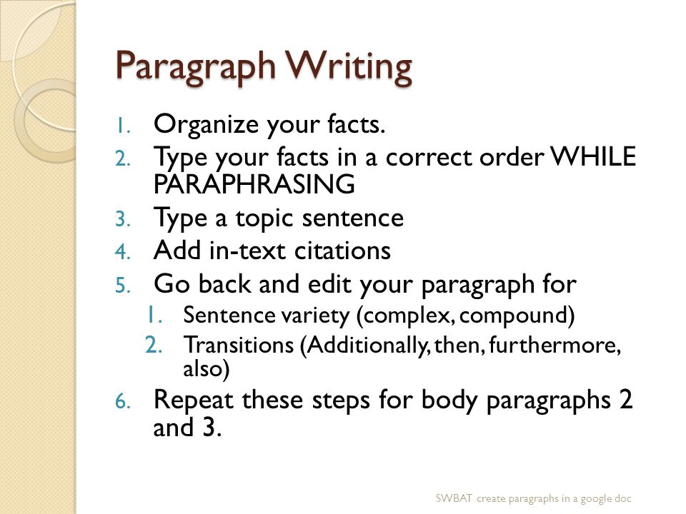 Paragraph Writing Research Paper. Agenda Paragraph Writing Steps Work ...