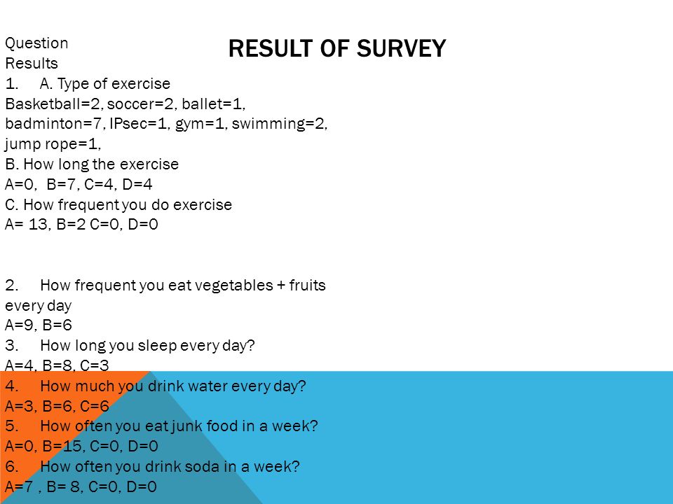 Mathematics Survey Summer Program Result Of Survey Question Results - result of survey question results 1 a