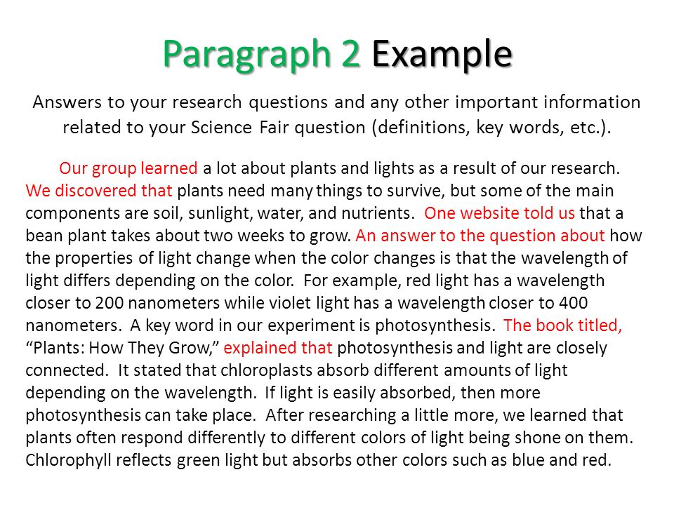 Presentation on theme: "Background Research Paragraphs Paragraph 1 Par...