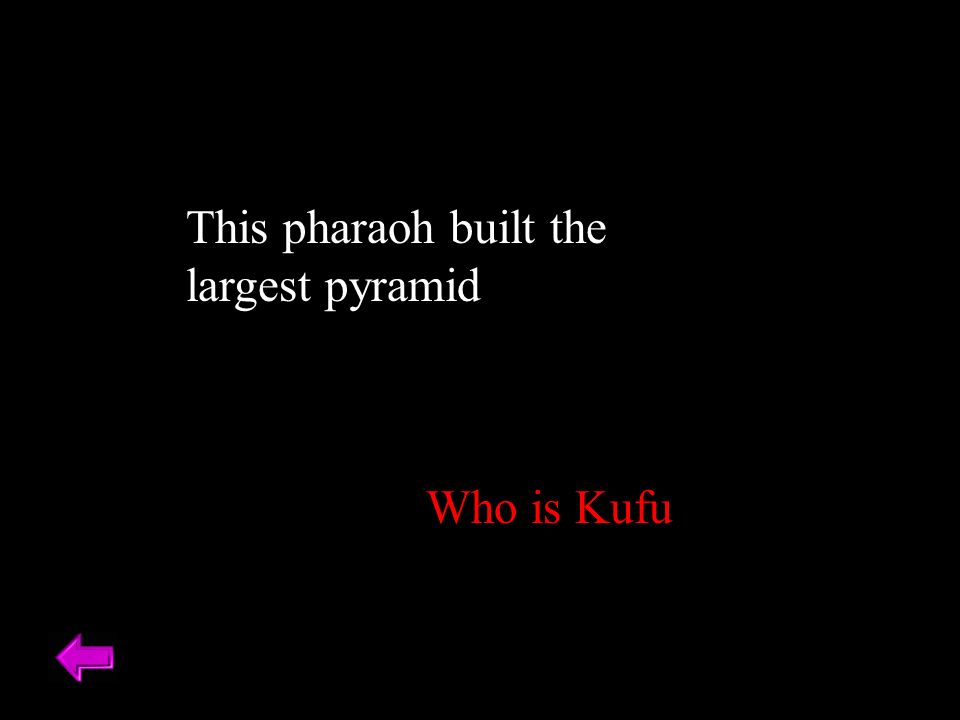 This pharaoh built the largest pyramid Who is Kufu