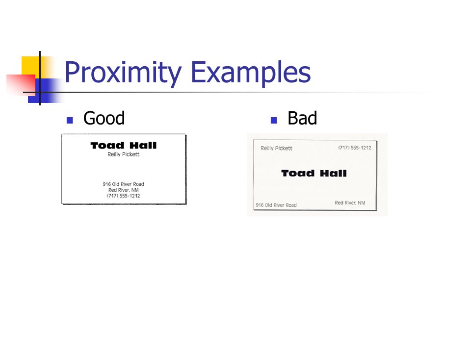 proximity design principle example