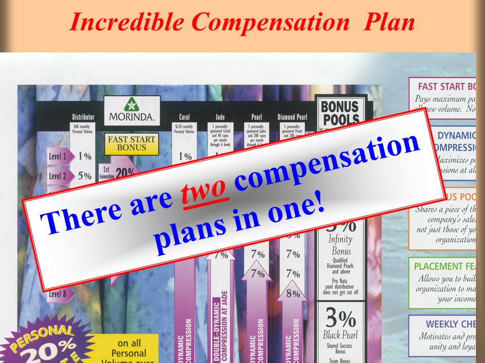 Incredible Compensation Plan There are two compensation plans in one!