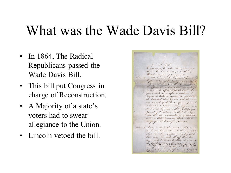 Wade-Davis Bill 