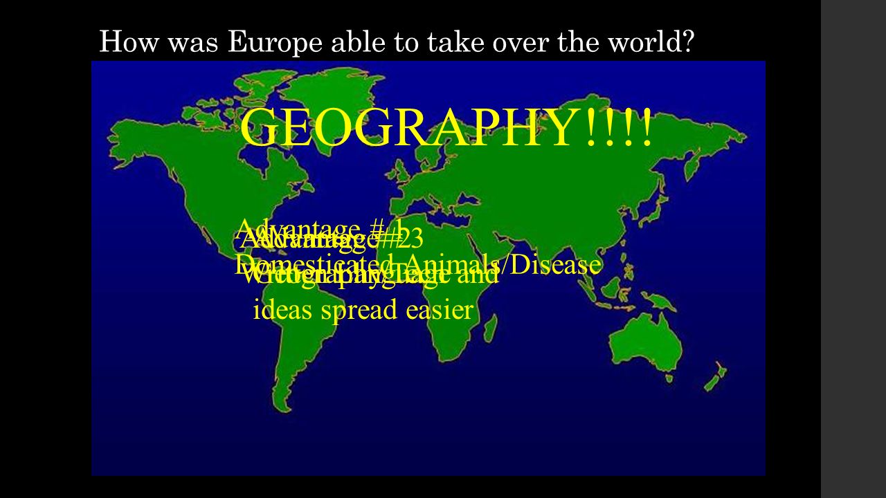How was Europe able to take over the world. GEOGRAPHY!!!.