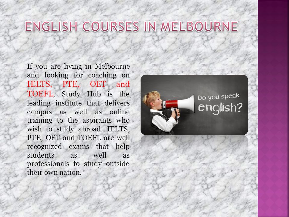 If you are living in Melbourne and looking for coaching on IELTS, PTE, OET and TOEFL, Study Hub is the leading institute that delivers campus as well as online training to the aspirants who wish to study abroad.