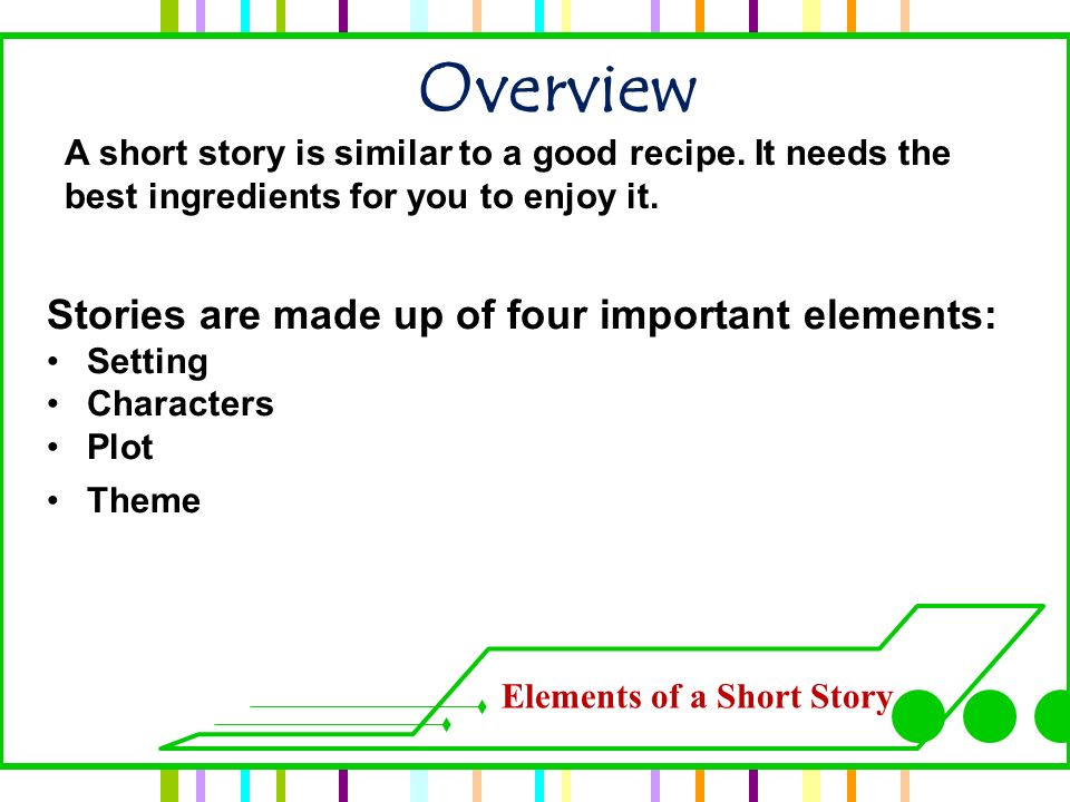 Overview A short story is similar to a good recipe.