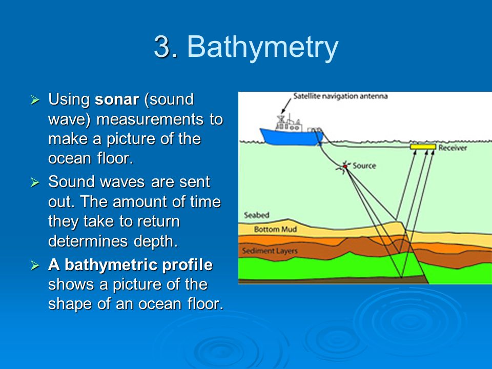 Ways of Measuring the Ocean Floor. Ways of measuring the ocean floor  Knowing the shape and depth of the ocean floor are very important for navigation. - ppt download