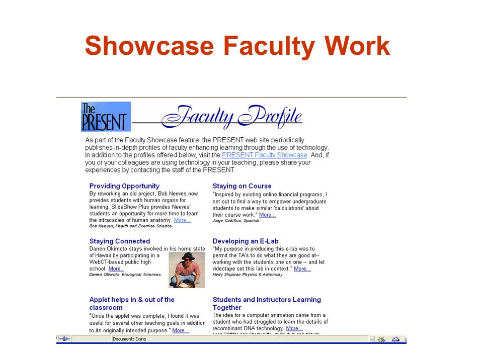 Showcase Faculty Work