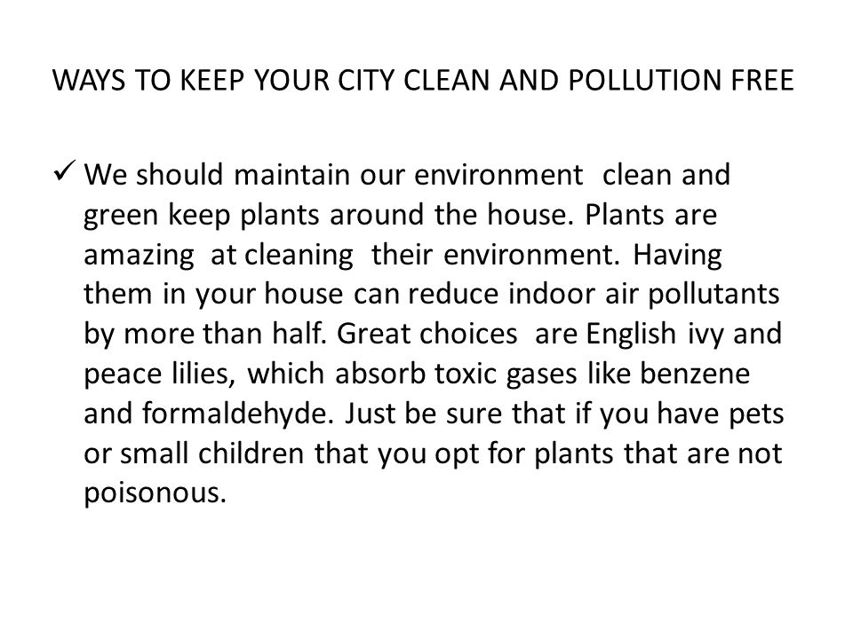 ways to keep our environment clean and green