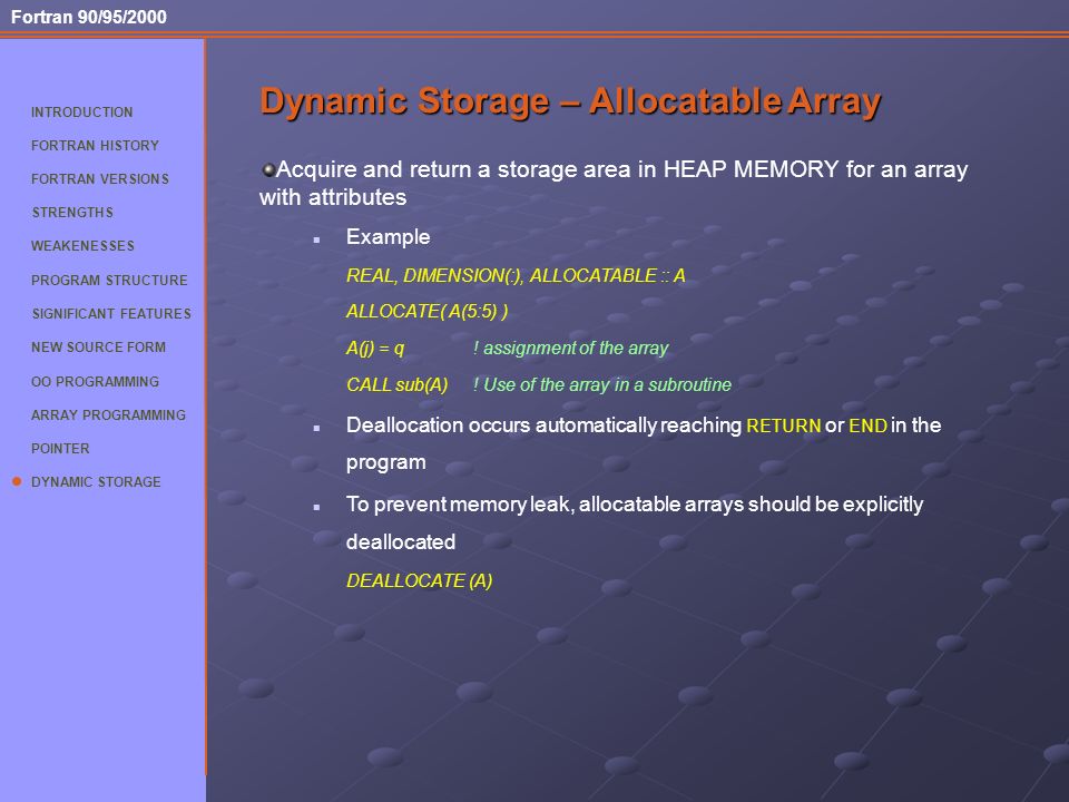 Fortran 90 Yetmen Wang Fortran 90 95 00 Introduction Fortran Versions Program Structure New Source Form Oo Programming Array Programming Significant Ppt Download