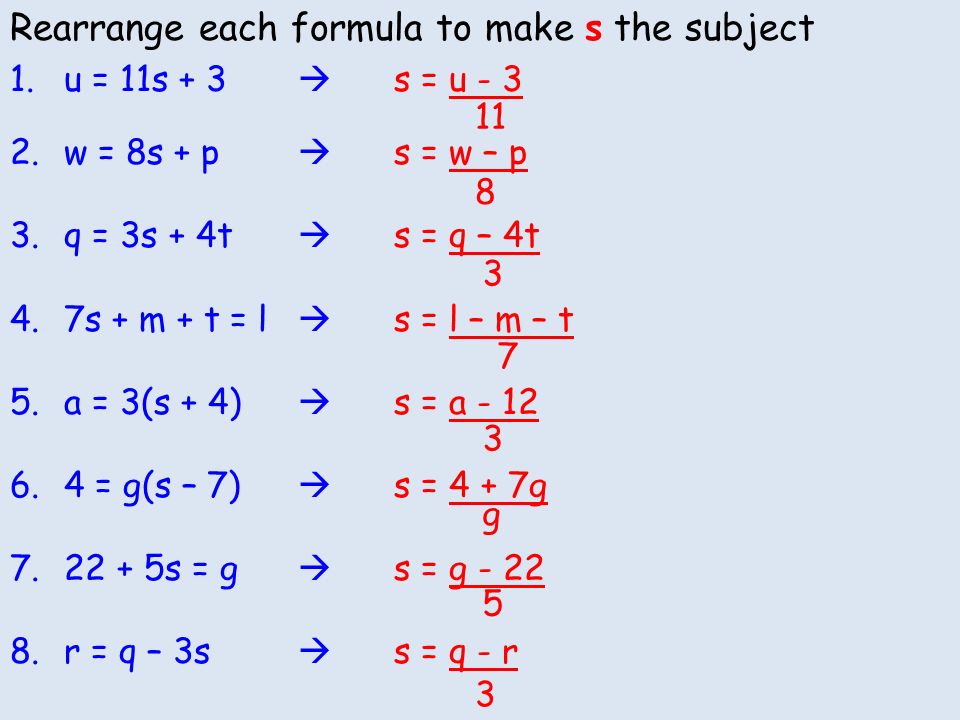 Rearrange The Formula To Make A The Subject B 5a 21 B 21 5a B 21 A 21 5 5 This Means We Want To Rearrange The Formula So It Says A Our Ppt Download