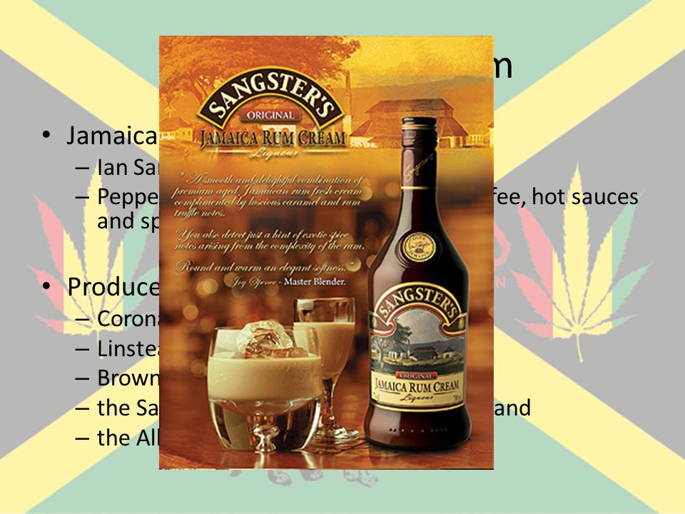 Local Shopping Item Jamaican specialities – Ian Sangsters Rum Cream – Pepper Jellies, jams, Blue Mountain coffee, hot sauces and spices.