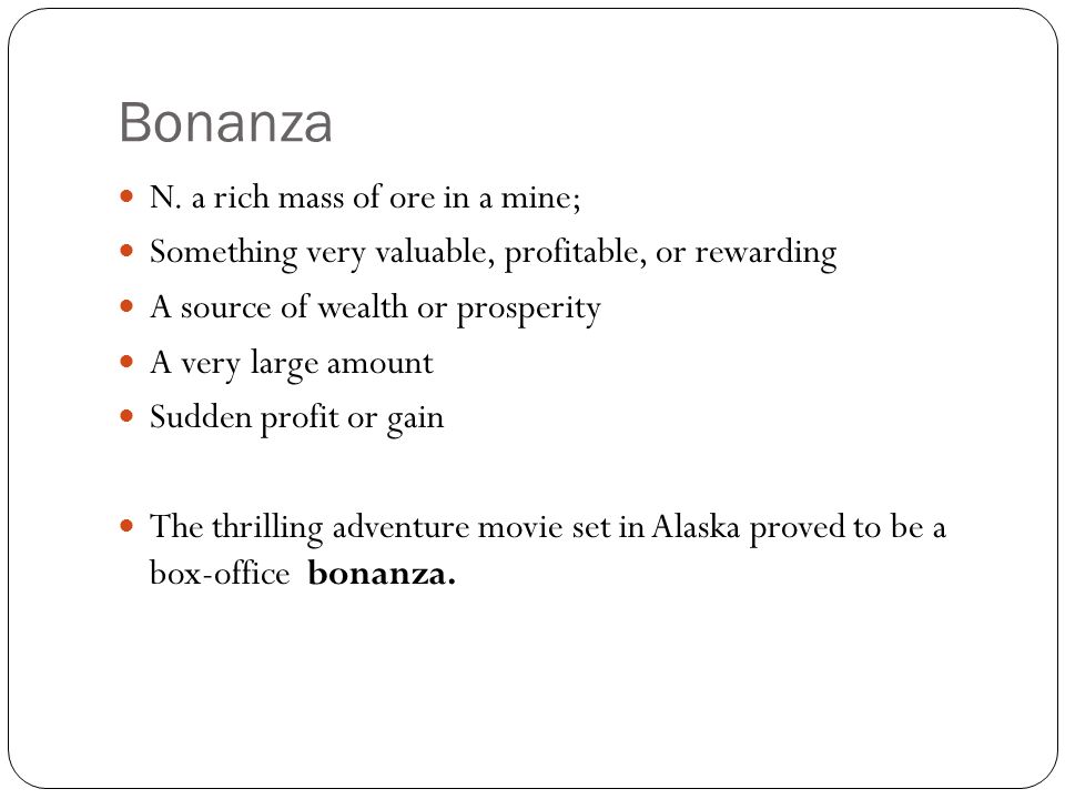 Bonanza N.