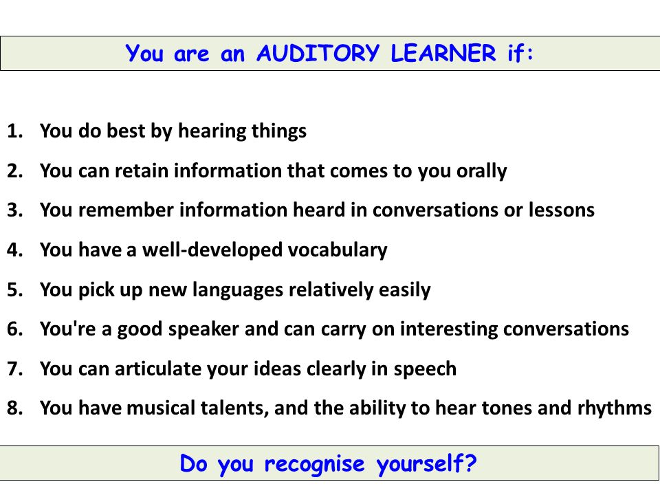 What kind of learner are you