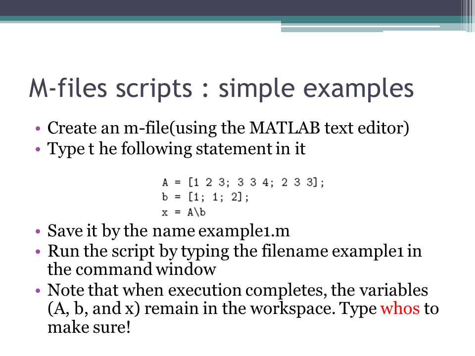 Introduction to MATLAB Section2, statistics course Third year ...