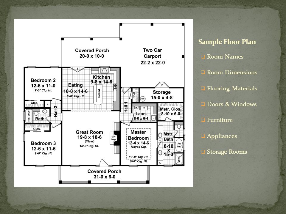 Floor Plan Sketch On 17 X 22 Graph Paper Rough Scale