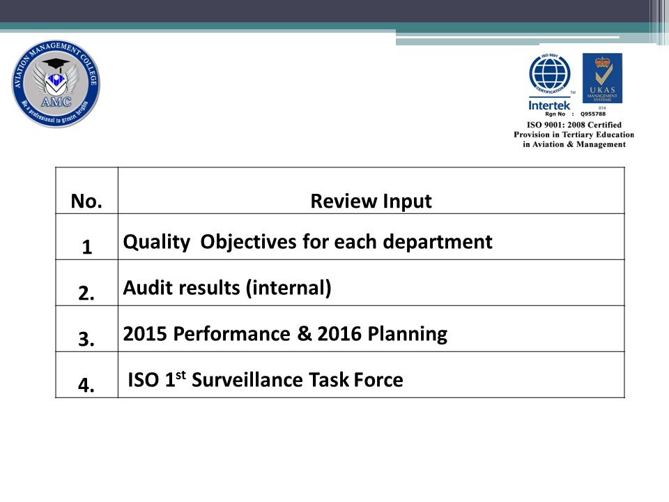 iso 9001 management review meeting presentation sample
