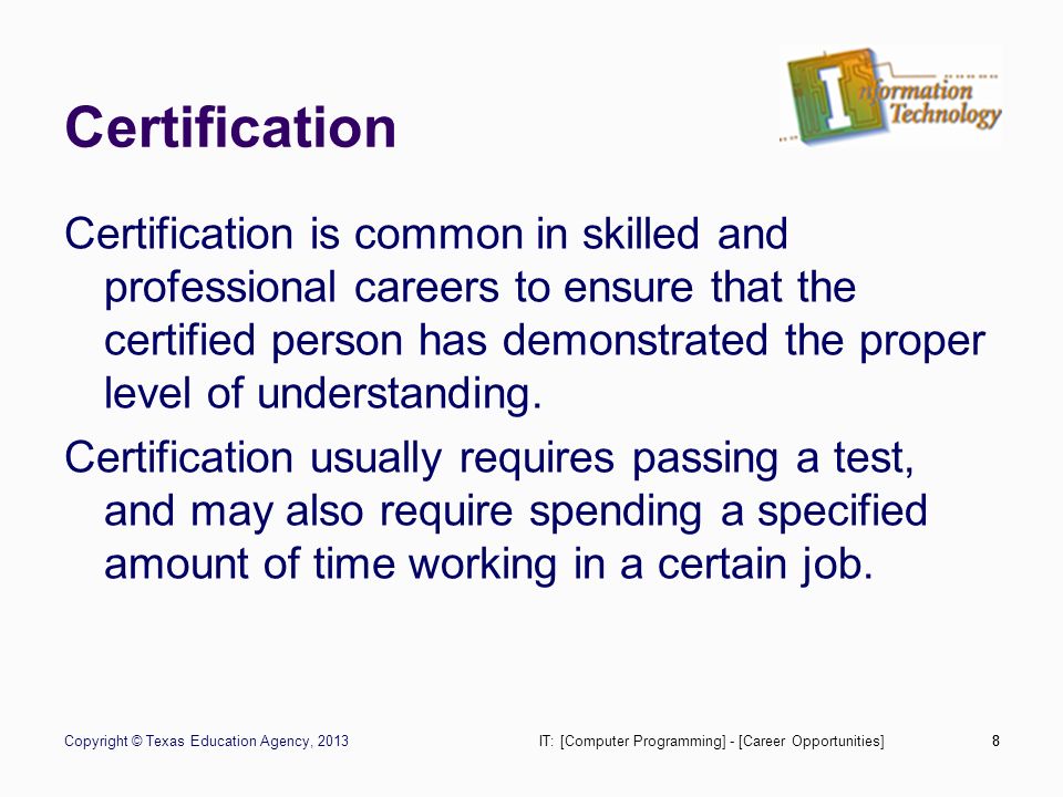 copyright texas education agency computer programming career computer programming careers