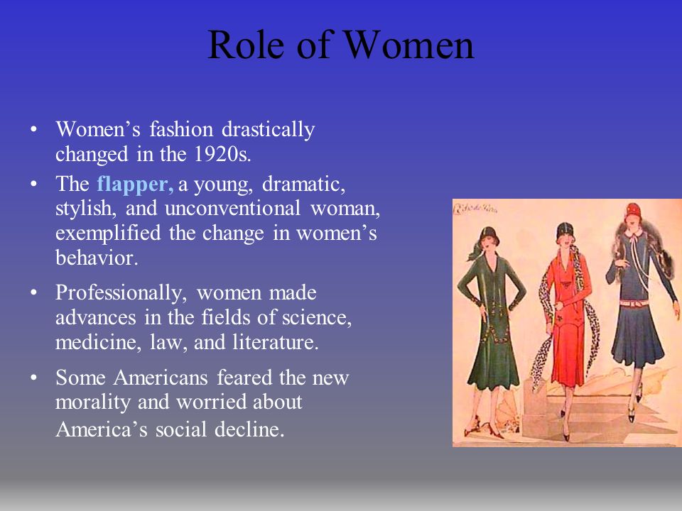 womens roles in the 1920s