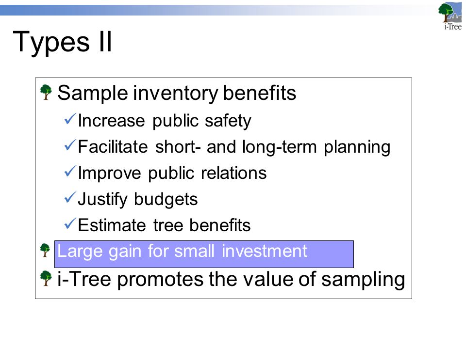 tree inventories and sampling overview inventories inventories in i