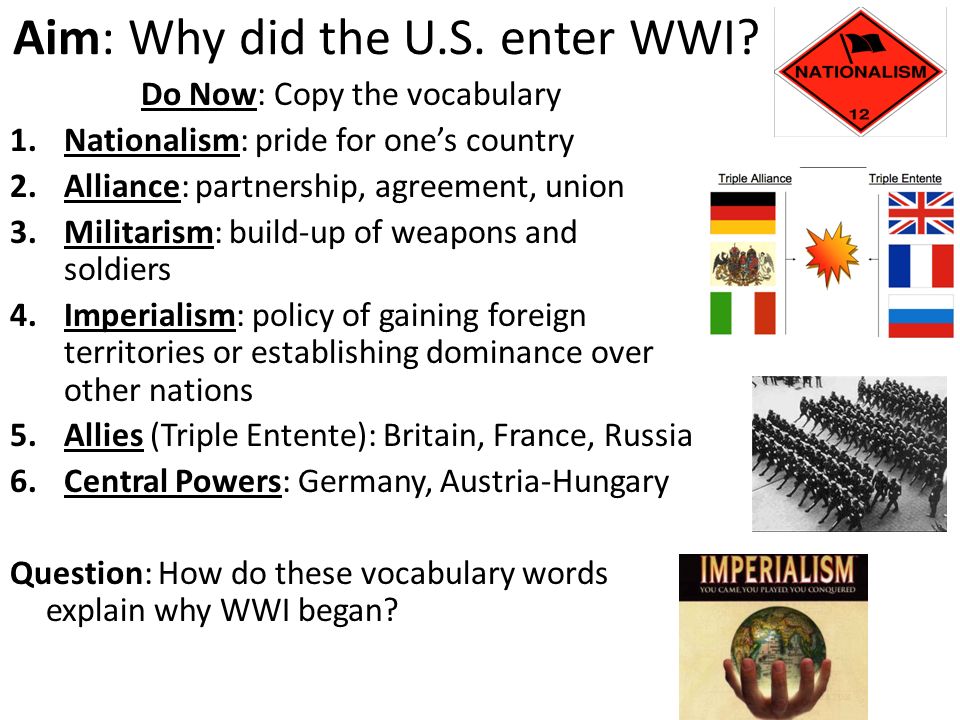 when and why did the us enter ww1