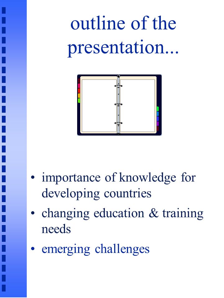 outline of the presentation...
