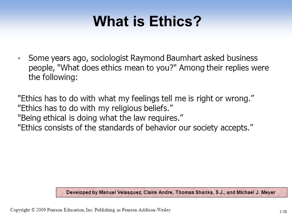 what does ethics mean to you
