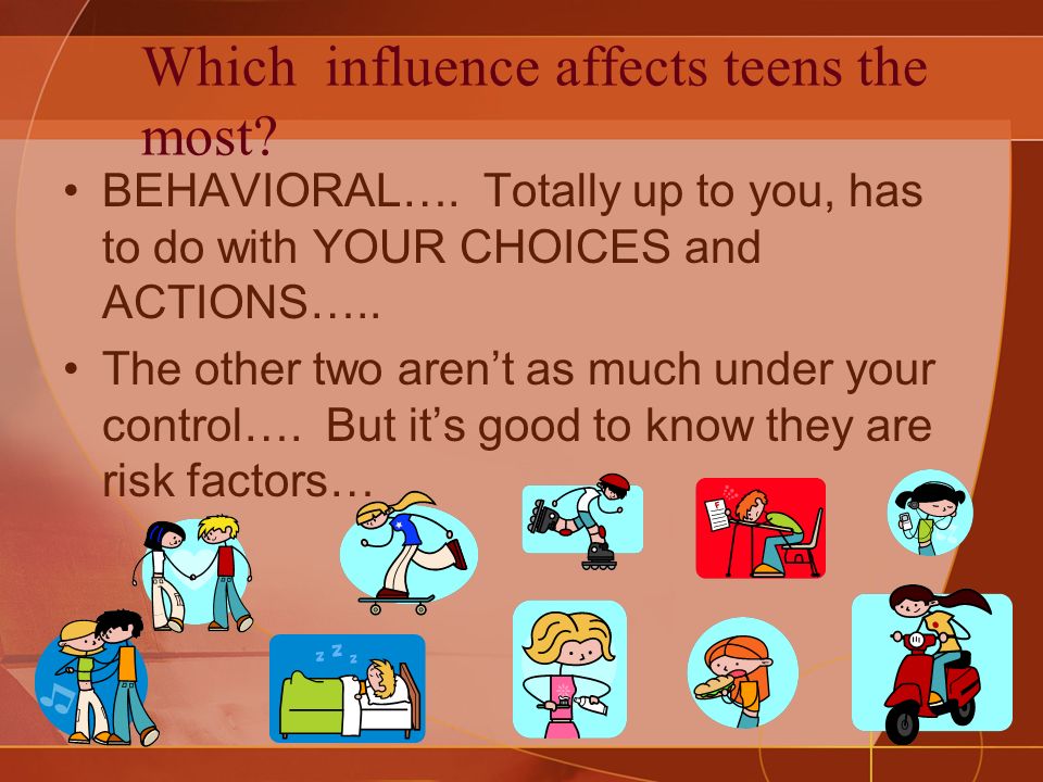 BEHAVIORAL…. Totally up to you, has to do with YOUR CHOICES and ACTIONS…..