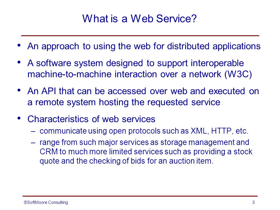 Overview of RESTful Web Services “A complex system that works is ...