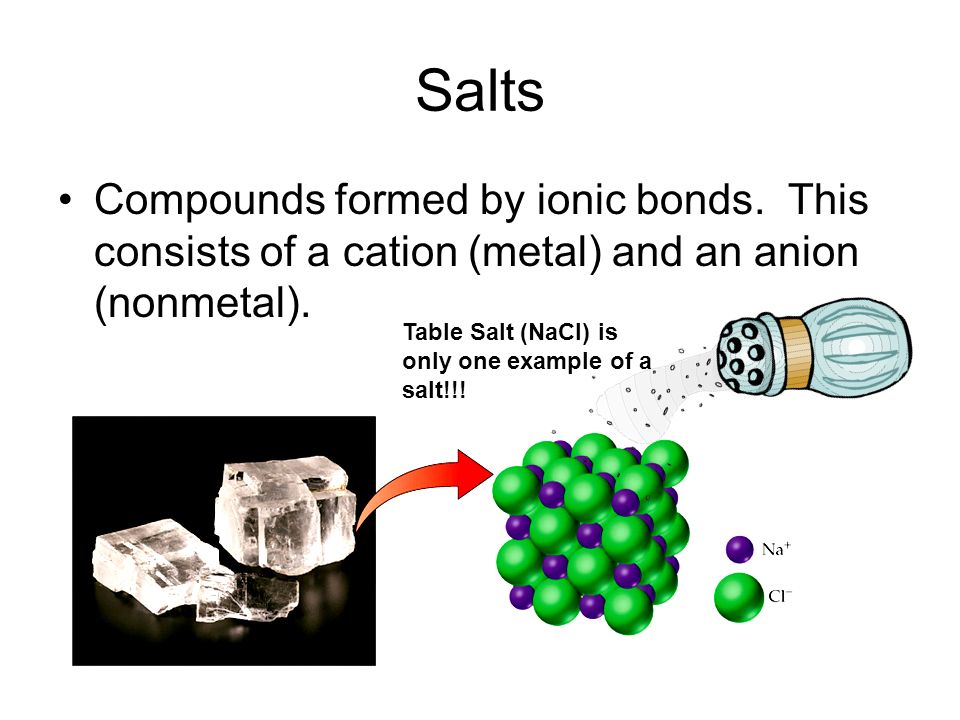 Фторид натрия связь. Melting point NACL. Examples of Ionic Bonds. Ionic Bond picture Metal nonmetal. Table Salt consists of.