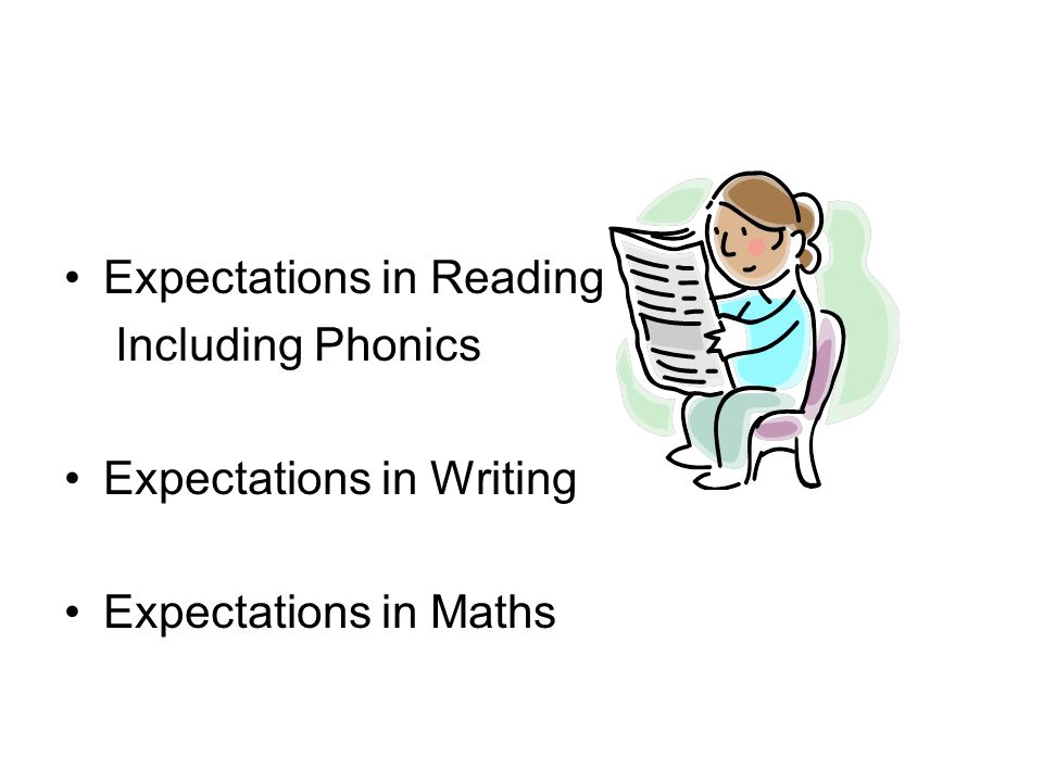Expectations in Reading Including Phonics Expectations in Writing Expectations in Maths