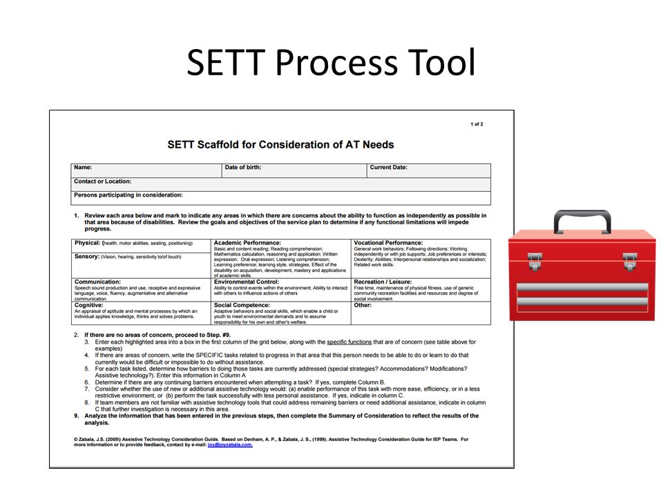SETT Process Tool