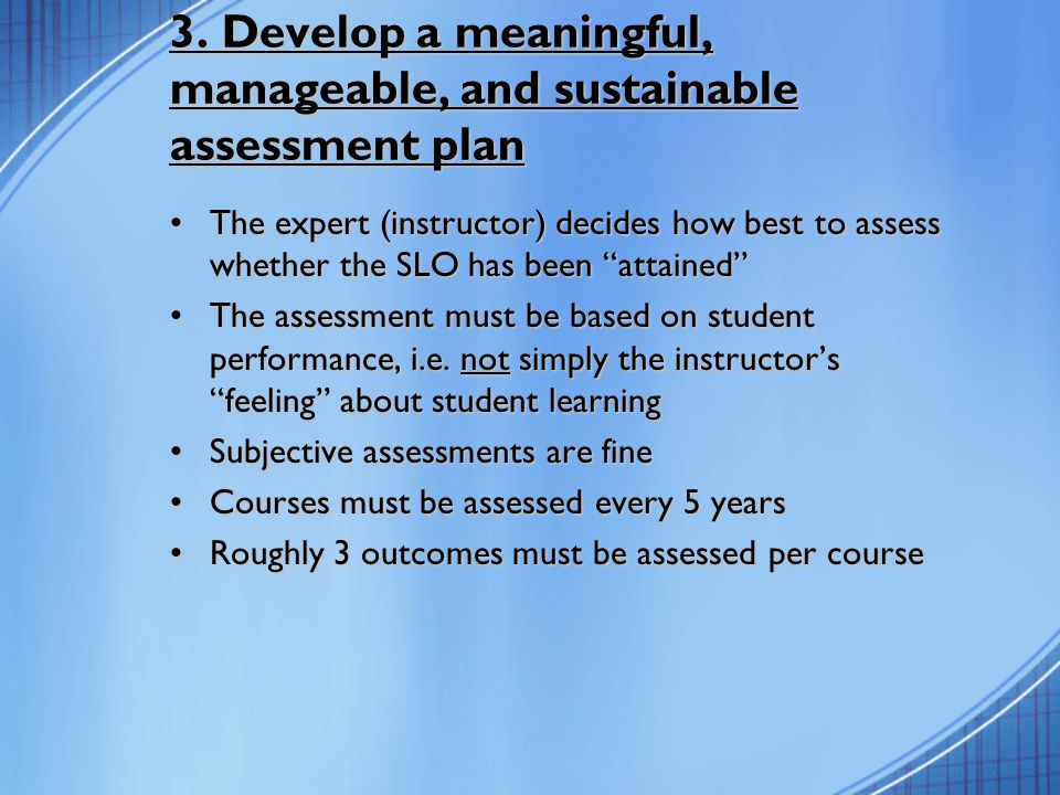 SLO’s And Assessment: Simple, Quick, And Meaningful Julian Kearns SLO ...