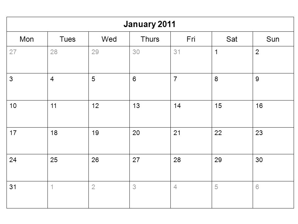 2011 Calendar Important Dates Events Homework Sunsatfrithurswedtuesmon January Ppt Download