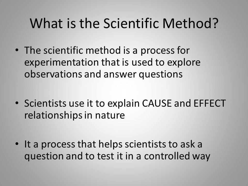 What is the Scientific Method.