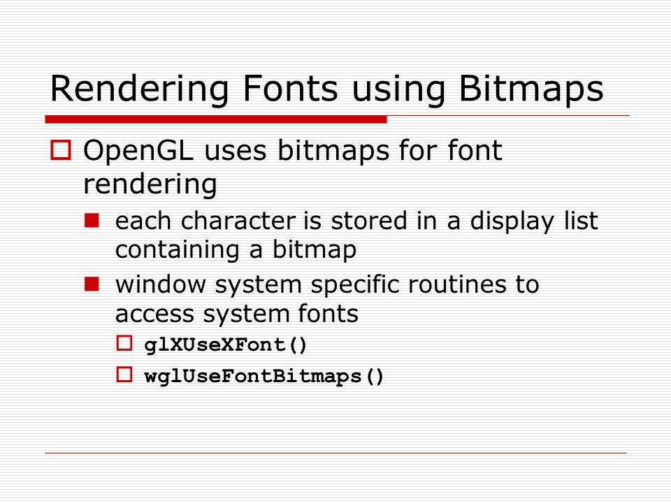 Font rendering