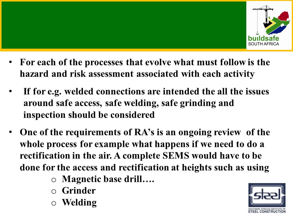 risk assessment for welding and grinding