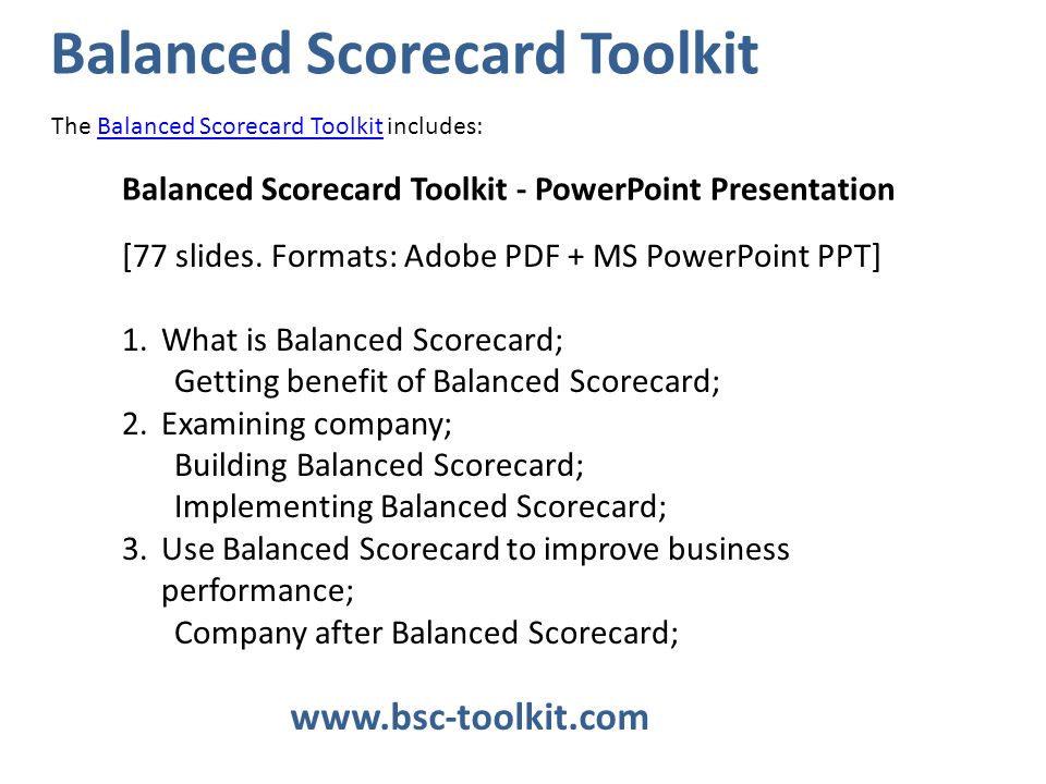 Balanced Scorecard Step By Step Pdf