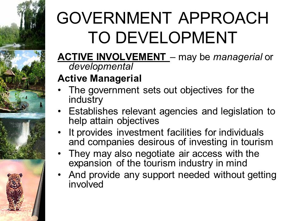 role of government in tourism development