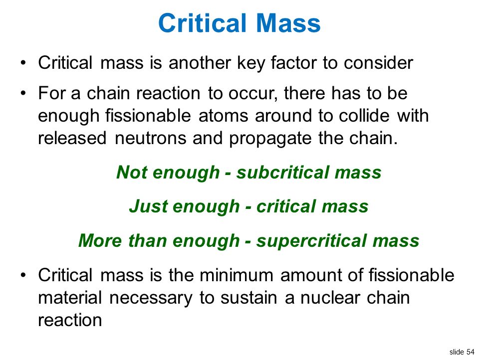 critical mass nuclear
