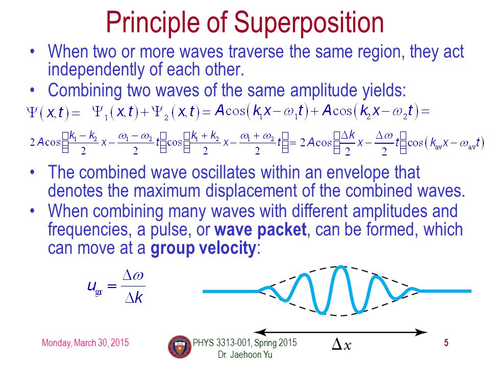 Monday, March 30, 2015PHYS , Spring 2015 Dr. Jaehoon Yu 1 PHYS 3313 –  Section 001 Lecture #15 Monday, March 30, 2015 Dr. Jaehoon Yu Wave Motion.  - ppt download