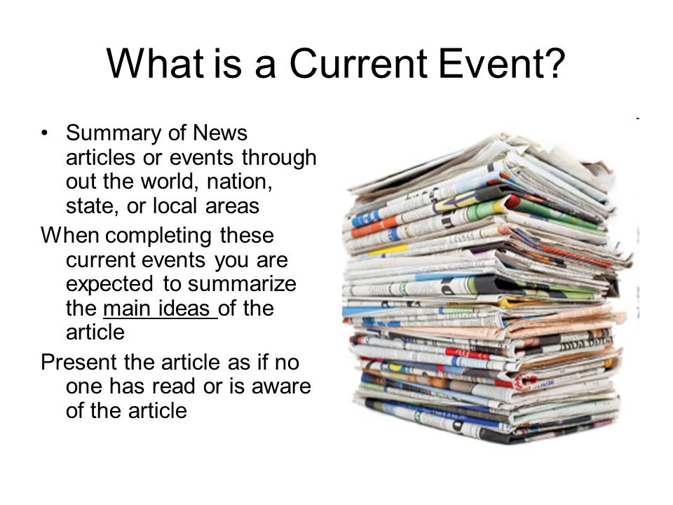 what is a current event article