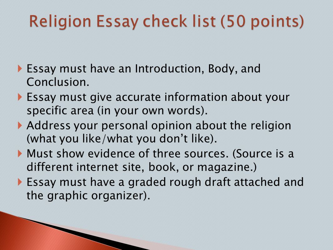 expository essay on religion