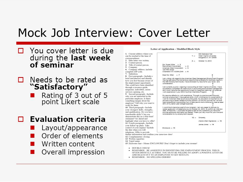 42++ Application Letter For Mock Job Interview example