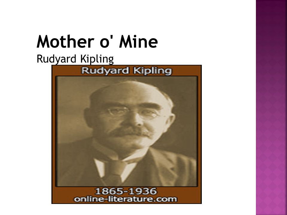 Mother o Mine Rudyard Kipling