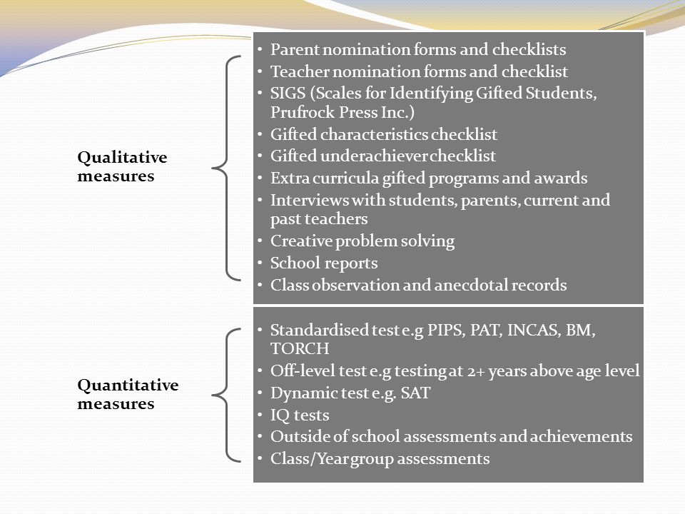Qualitative Measures Pa Nomination Forms And Checklists Teacher Checklist Sigs Scales For