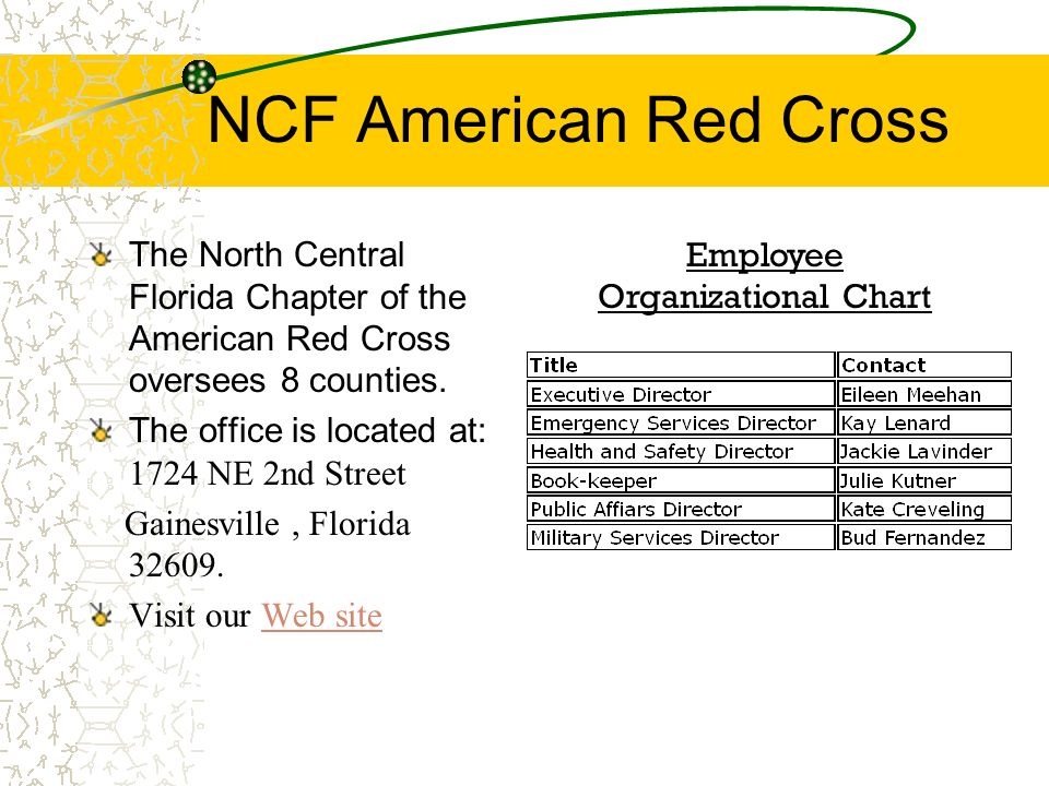 Red Cross Organizational Chart