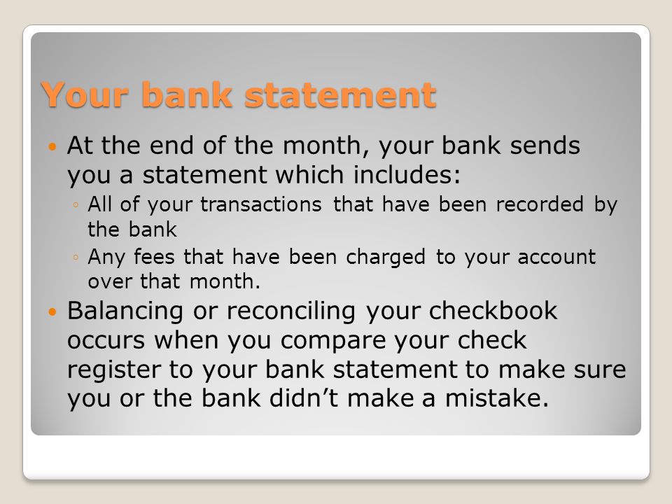 banking services 7 3 balance your checkbook goals identify